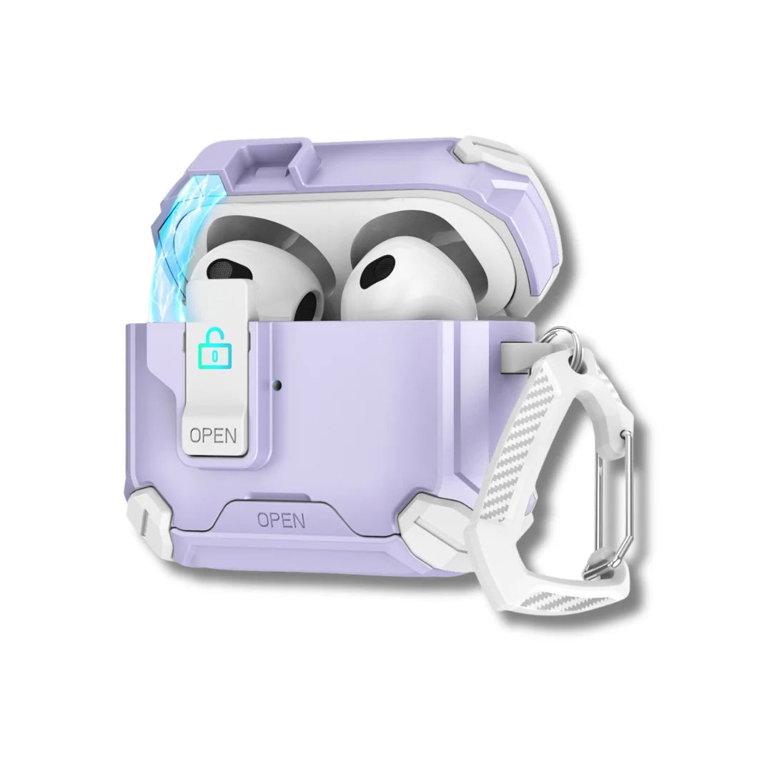 For AirPods Pro Case with Phone Stand & Lock Clip, Shockproof TPU Cover for 4th/3rd/2nd Gen, Wireless Charging Compatible