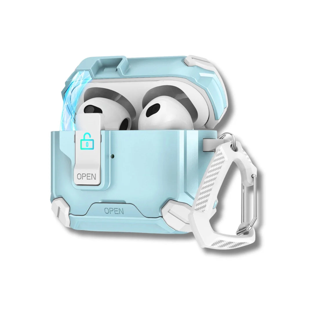 For AirPods Pro Case with Phone Stand & Lock Clip, Shockproof TPU Cover for 4th/3rd/2nd Gen, Wireless Charging Compatible