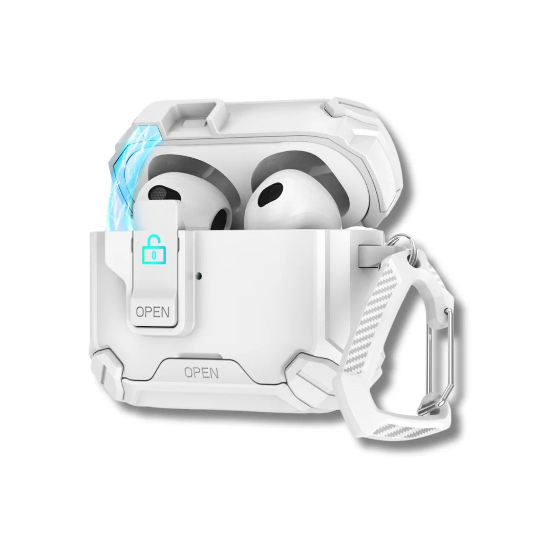 For AirPods Pro Case with Phone Stand & Lock Clip, Shockproof TPU Cover for 4th/3rd/2nd Gen, Wireless Charging Compatible